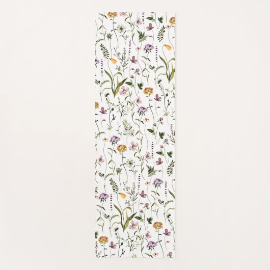 Wildflower tuin bloemmotief yogamat (Voorkant)