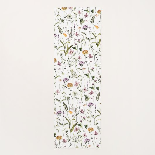 Wildflower tuin bloemmotief yogamat (Achterkant)
