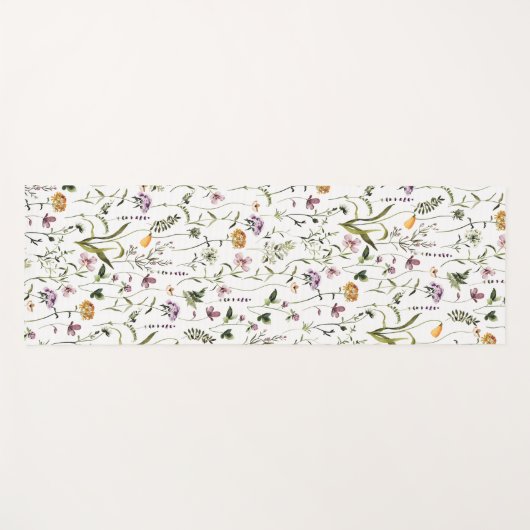 Wildflower tuin bloemmotief yogamat (Voorkant (horizontaal))