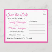 Wildflower Tuin Bruiloft Bloemen Save The Date Briefkaart (Achterkant)