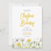 Wildflower tuin bruiloft kaart (Voorkant)