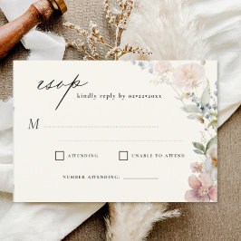 Wildflower Tuin Bruiloft RSVP Kaart