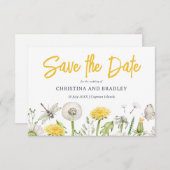 Wildflower tuin bruiloft save the date (Voorkant / Achterkant)