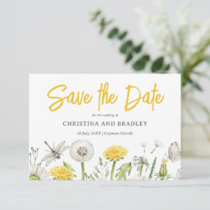 Wildflower tuin bruiloft save the date
