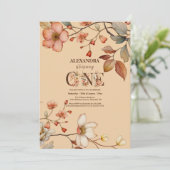 Wildflower Tuin Feest 1e Verjaardag Kaart (Staand voorkant)