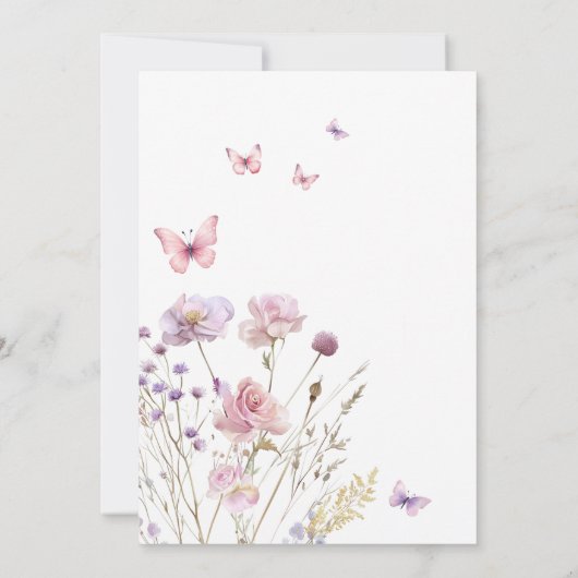 Wildflower Tuin Feest Elke leeftijd Verjaardag Kaart (Achterkant)
