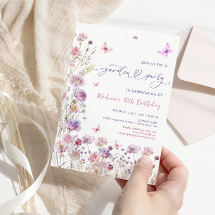 Wildflower Tuin Feest Elke leeftijd Verjaardag Kaart