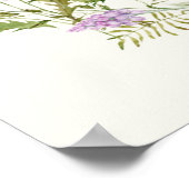 Wildflower tuin krans groen bruiloft teken poster (Hoek)