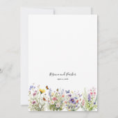 Wildflower tuin moderne bruiloft uitnodiging (Achterkant)