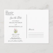 Wildflower tuin red de datum briefkaart (Achterkant)