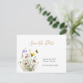 Wildflower tuin red de datum briefkaart (Staand voorkant)