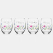 Wildflower Tuin Top Tafel Bloemen Bruiloft Wijnglas Zonder Voet (Voorkant)