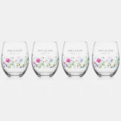 Wildflower Tuin Top Tafel Elegant Bloemen Bruiloft Wijnglas Zonder Voet (Achterkant)