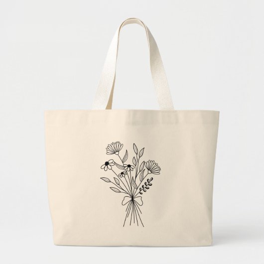 wildflower tuinboeket grote tote bag (Voorkant)