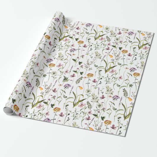 Wildflower Tuinpatroon Cadeaupapier (Uitgerold)