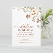 Wildflower Twins Baby's in Bloom Baby shower Kaart (Staand voorkant)