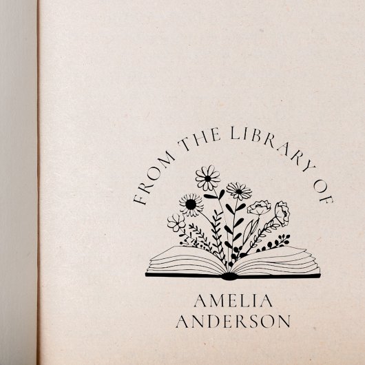 Wildflower uit de bibliotheek van aangepaste naam zelfinktende stempel