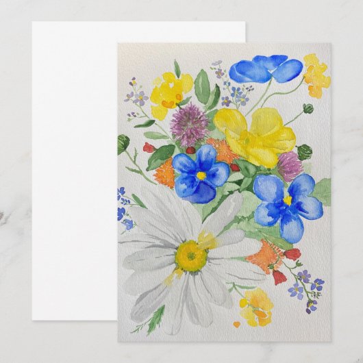 wildflower uitnodiging (Voorkant / Achterkant)