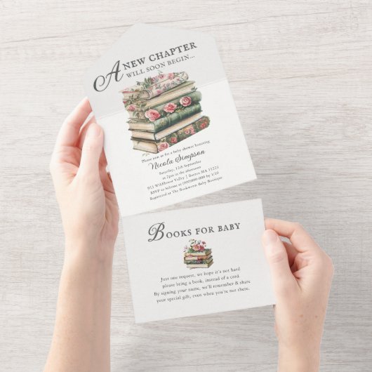 Wildflower | Uitnodiging voor een babyshower met b (Afscheurbaar)