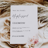 Wildflower Unplugged Ceremony Wedding Sign, Kaart