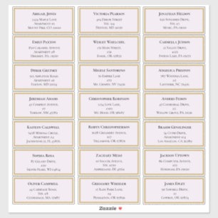 Wildflower varen lavendel bruiloft gastadres sticker