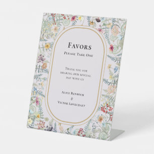 Wildflower Varen Lavendel Huwelijksgunsten Reclamebord Met Voetstuk