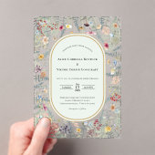  Wildflower Varen Mint Groen Bruiloft Acryl Uitnodigingen (Insitu (Draagbaar))