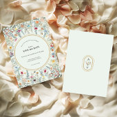  Wildflower Varen Mint Groen Bruiloft Save The Date