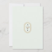 Wildflower Varen Mint Groen Bruiloft Save The Date (Achterkant)