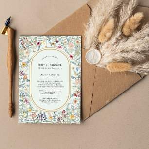  Wildflower Varen Mint Groen Vrijgezellenfeest Kaart