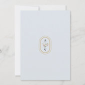  Wildflower Varen Stoffig Blauw Bruiloft Save The Date (Achterkant)