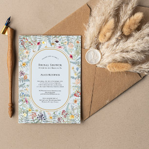  Wildflower Varen Stoffig Blauw Vrijgezellenfeest Kaart