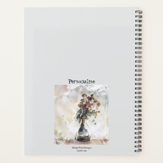  WildFlower Vase Home Love Quote Journal Planner (Achterkant)