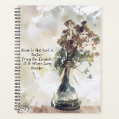  WildFlower Vase Home Love Quote Journal Planner (Voorkant)