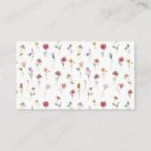 Wildflower Veld Boho Bruiloftsshowers Cadeau Regis Informatiekaartje (Achterkant)