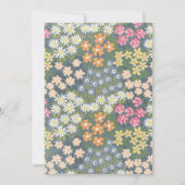Wildflower veld perzik tuin Baby shower Kaart (Achterkant)