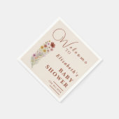 Wildflower Verbrand Sinaasappel Bloemen Boho Baby  Servet (Hoek)