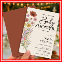 Wildflower Verbrand Sinaasappel Boho Baby shower