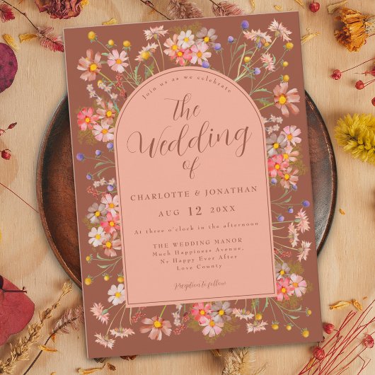 Wildflower Verbrand Sinaasappel Terracotta Fall We Kaart