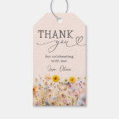 Wildflower verjaardag dank u cadeaulabel (Voorkant)