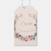 Wildflower Verjaardag Elegant Cadeaulabel (Voorkant)