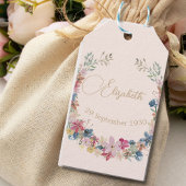 Wildflower Verjaardag Elegant Cadeaulabel