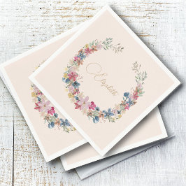 Wildflower Verjaardag Elegant Servet