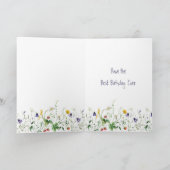 Wildflower verjaardag met vlinder kaart (Binnen)