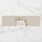 Wildflower Verjaardag Waterfles Labels Waterfles Etiket (Enkel label)