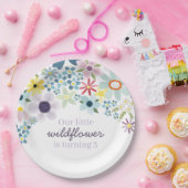 Wildflower verjaardagsfeest bloemen papieren bordje (Feest)