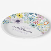 Wildflower verjaardagsfeest bloemen papieren bordje (Gekanteld)