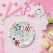 Wildflower verjaardagsfeestje borden papieren bordje (Feest)