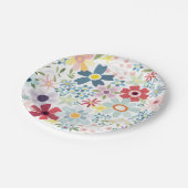 Wildflower verjaardagsfeestje borden papieren bordje (Gekanteld)
