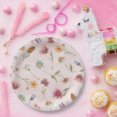 Wildflower verjaardagsfeestje papieren bordje (Feest)